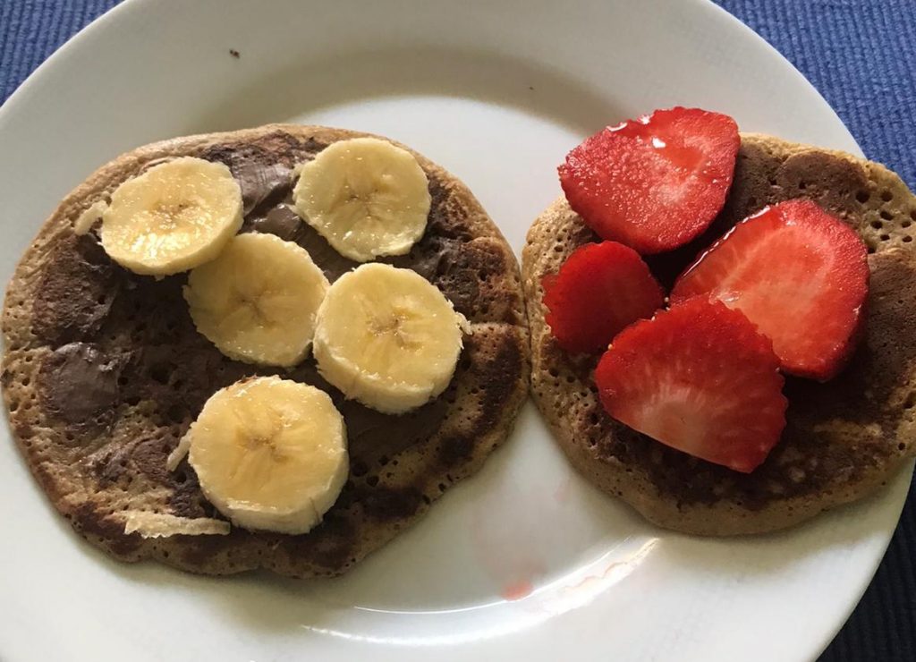 Tortitas de avena y plátano